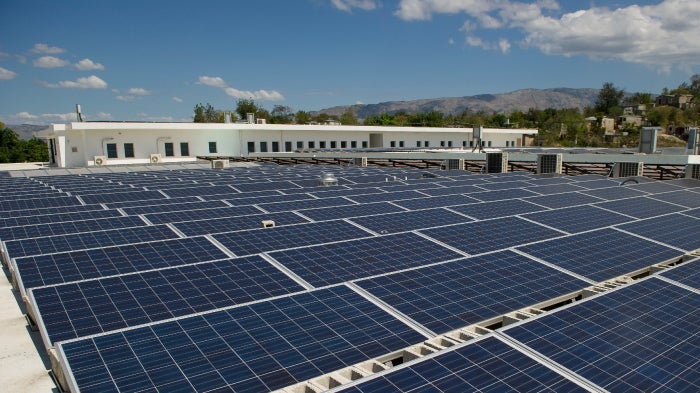 "Solar array powers hospital in Haiti" 