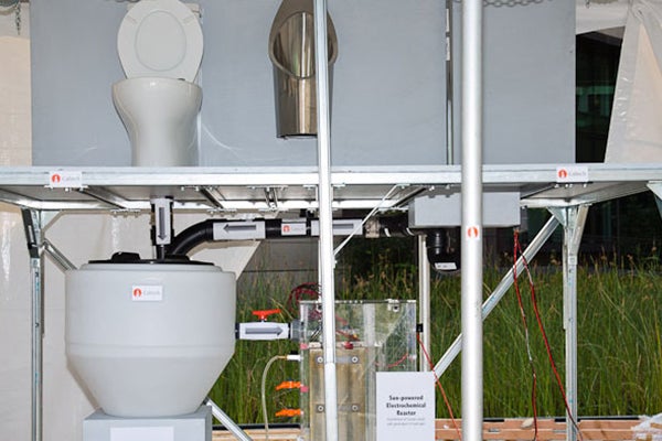 "A solar-powered toilet that generates hydrogen and electricity" 