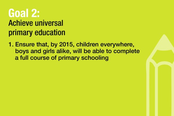 "A Report Card on Helping the World's Poor - Goal 2" 